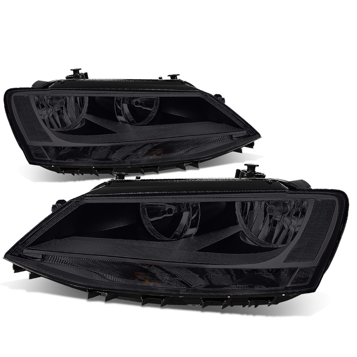 FAROS 11-17 VW JETTA - FITS MODELS W/ HALOGEN HEADLIGHTS ONLY - H7 LOW BEAM / HIGH BEAM / 7507 TURN SIGNAL - SMOKE HOUSING / CLEAR CORNER