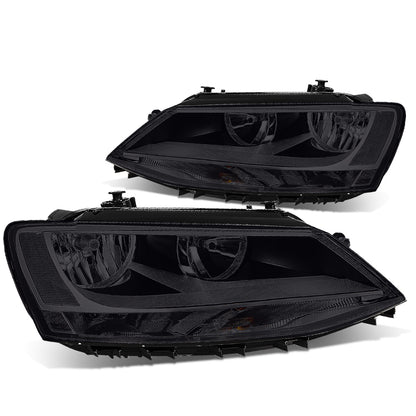 FAROS 11-17 VW JETTA - FITS MODELS W/ HALOGEN HEADLIGHTS ONLY - H7 LOW BEAM / HIGH BEAM / 7507 TURN SIGNAL - SMOKE HOUSING / CLEAR CORNER