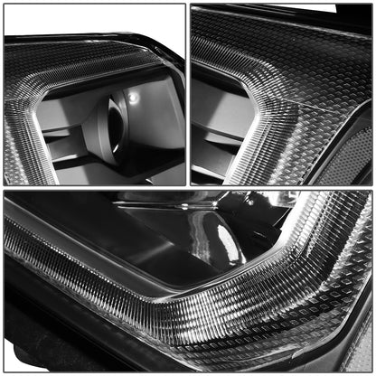 FAROS 15-20 GMC YUKON, YUKON XL - FITS HALOGEN HEADLIGHT MODELS ONLY - LED DRL - PROJECTOR - H11 LOW BEAM / 9005 HIGH BEAM - BLACK HOUSING / CLEAR CORNER