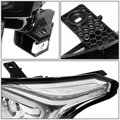 FAROS 15-20 GMC YUKON, YUKON XL - FITS HALOGEN HEADLIGHT MODELS ONLY - LED DRL - PROJECTOR - H11 LOW BEAM / 9005 HIGH BEAM - CHROME HOUSING / AMBER CORNER