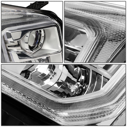 FAROS 15-20 GMC YUKON, YUKON XL - FITS HALOGEN HEADLIGHT MODELS ONLY - LED DRL - PROJECTOR - H11 LOW BEAM / 9005 HIGH BEAM - CHROME HOUSING / CLEAR CORNER