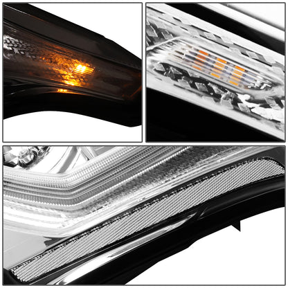 FAROS 15-20 GMC YUKON, YUKON XL - FITS HALOGEN HEADLIGHT MODELS ONLY - LED DRL - PROJECTOR - H11 LOW BEAM / 9005 HIGH BEAM - CHROME HOUSING / CLEAR CORNER