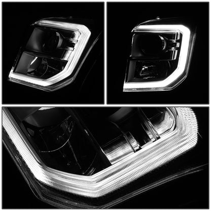FAROS 15-20 GMC YUKON, YUKON XL - FITS HALOGEN HEADLIGHT MODELS ONLY - LED DRL - PROJECTOR - H11 LOW BEAM / 9005 HIGH BEAM - SMOKE HOUSING / CLEAR CORNER