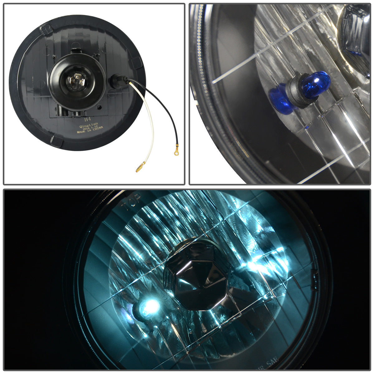 FAROS 7 X 7 ROUND - DIAMOND - BLACK - H4 LOW BEAM / HIGH BEAM