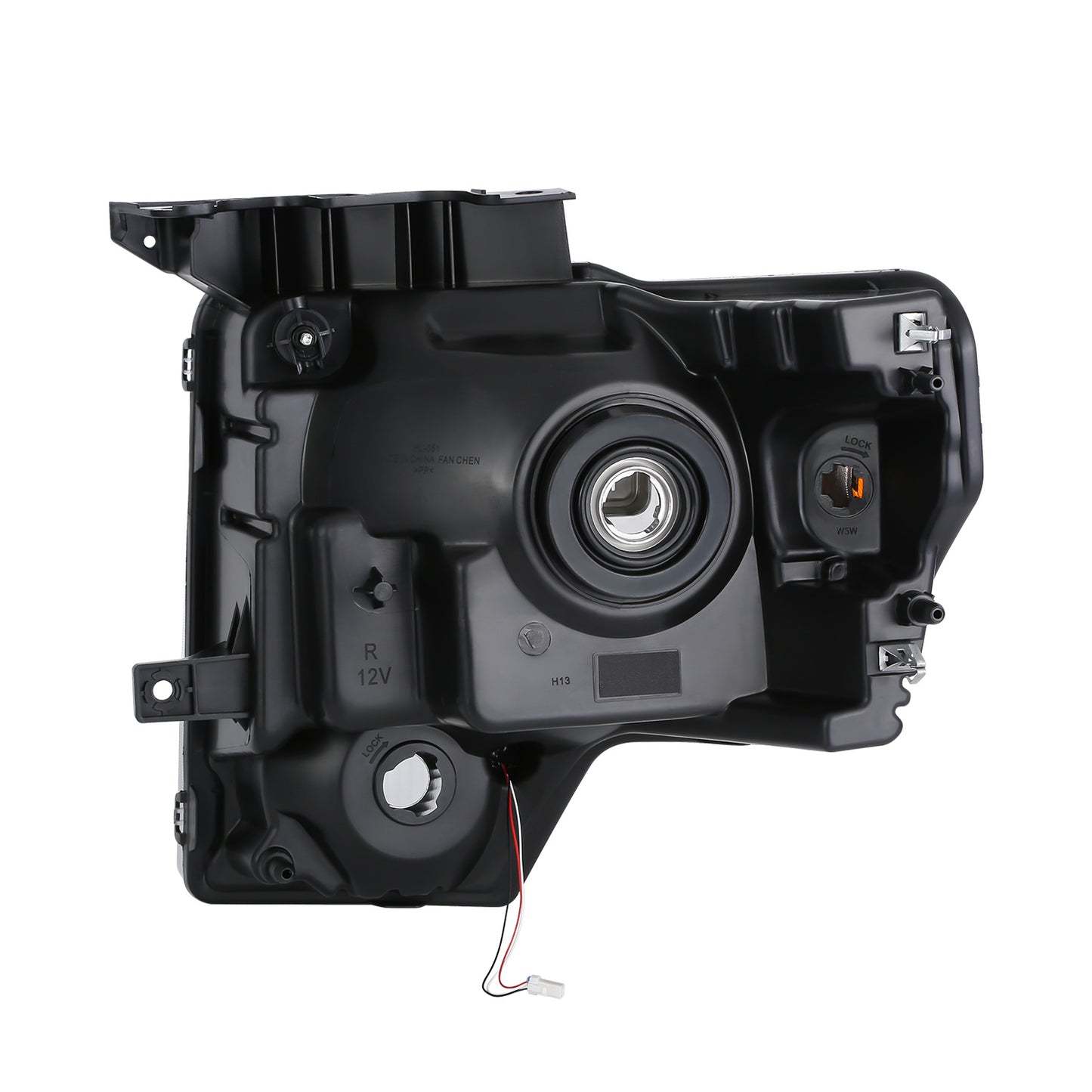 FAROS FORD F-150 2009-2014 - FX4 / HARLEY-DAVIDSON EDITION / KING RANCH / LARIAT / PLATINUM / XL / XLT MODEL - LED HALO RING RGB RUNNING LIGHT - H13 HIGH / LOW BEAM / 3157 TURN SIGNAL / 168 MARKER - CHROME HOUSING / AMBER CORNER