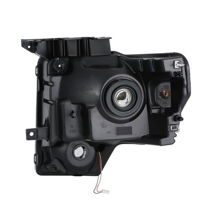 FAROS FORD F-150 2009-2014 - FX4 / HARLEY-DAVIDSON EDITION / KING RANCH / LARIAT / PLATINUM / XL / XLT MODEL - LED HALO RING RGB RUNNING LIGHT - H13 HIGH / LOW BEAM / 3157 TURN SIGNAL / 168 MARKER - CHROME HOUSING / AMBER CORNER