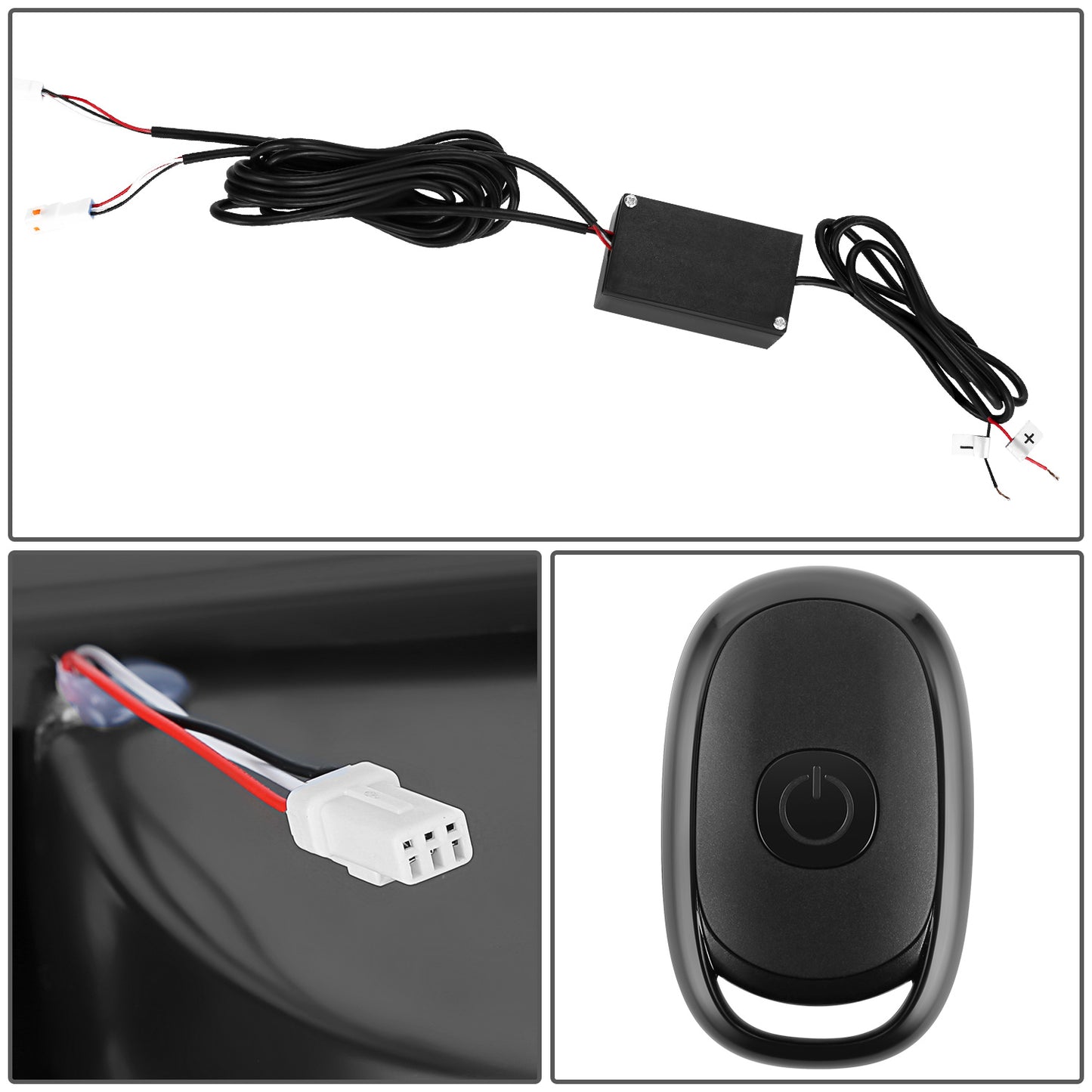 FAROS RGB LED - 92-96 FORD F-150 F-250 F-350 BRONCO - FITS MODELS WITH HALOGEN HEADLIGHTS ONLY - 9007 HIGH / LOW BEAM / 194 MARKER - BLACK HOUSING / AMBER CORNER