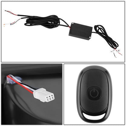 FAROS RGB LED - 92-96 FORD F-150 F-250 F-350 BRONCO - FITS MODELS WITH HALOGEN HEADLIGHTS ONLY - 9007 HIGH / LOW BEAM / 194 MARKER - BLACK HOUSING / AMBER CORNER