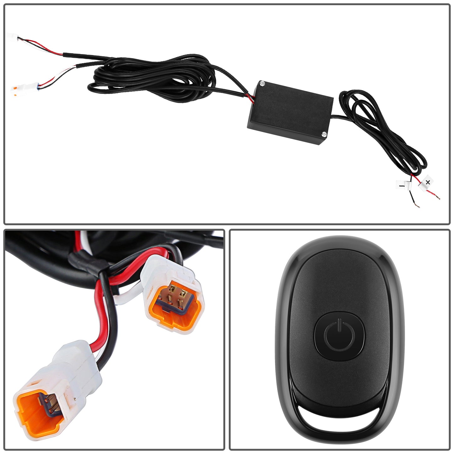 FAROS RGB LED - 92-96 FORD F-150 F-250 F-350 BRONCO - FITS MODELS WITH HALOGEN HEADLIGHTS ONLY - 9007 HIGH / LOW BEAM / 194 MARKER - CHROME HOUSING / AMBER CORNER