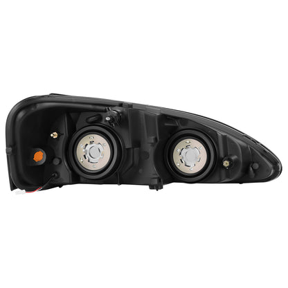 FAROS RGB LED - PONTIAC GRAND PRIX 2004-2008 - 9006 LOW / 9005 HIGH / 194 SIDE MARKER - BLACK HOUSING / AMBER CORNER