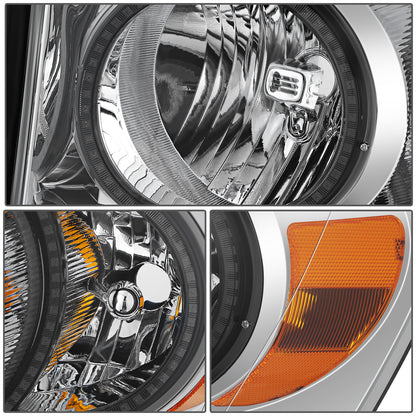 FAROS 06-08 DODGE RAM 1500 / 06-09 DODGE RAM 2500 3500 - FITS MODELS WITH HALOGEN HEADLAMPS ONLY - FOR 2009, FIT OLD BODY STYLE ONLY, DOES NOT FIT NEW BODY STYLE MODELS - LED HALO RING RGB RUNNING LIGHT - H13 HIGH / LOW BEAM / 3157 TURN SIGNAL - CHROME