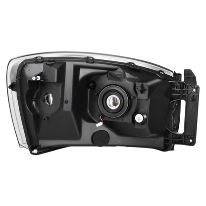 FAROS 06-08 DODGE RAM 1500 / 06-09 DODGE RAM 2500 3500 - FITS MODELS WITH HALOGEN HEADLAMPS ONLY - FOR 2009, FIT OLD BODY STYLE ONLY, DOES NOT FIT NEW BODY STYLE MODELS - LED HALO RING RGB RUNNING LIGHT - H13 HIGH / LOW BEAM / 3157 TURN SIGNAL - CHROME