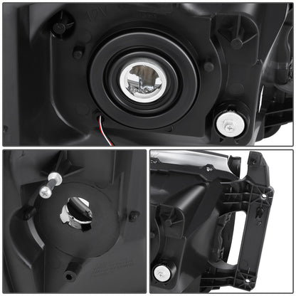 FAROS 06-08 DODGE RAM 1500 / 06-09 DODGE RAM 2500 3500 - FITS MODELS WITH HALOGEN HEADLAMPS ONLY - FOR 2009, FIT OLD BODY STYLE ONLY, DOES NOT FIT NEW BODY STYLE MODELS - LED HALO RING RGB RUNNING LIGHT - H13 HIGH / LOW BEAM / 3157 TURN SIGNAL - CHROME