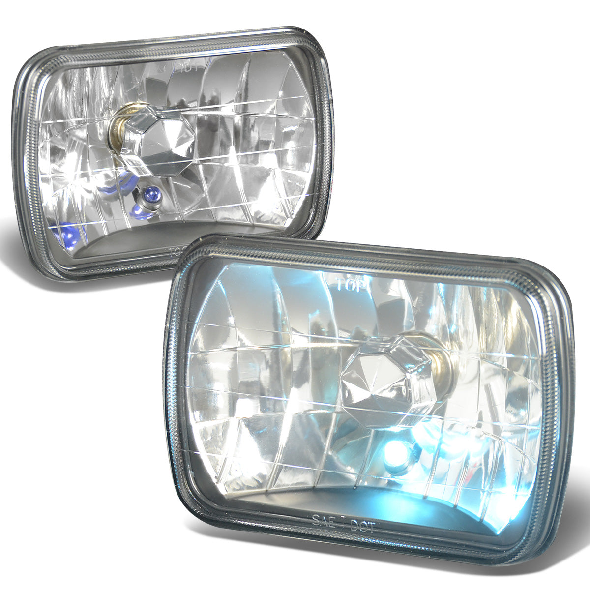 FAROS 7 X 6 RECTANGLE - DIAMOND - BLACK - H4 LOW BEAM / HIGH BEAM