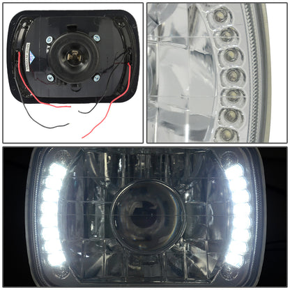 FAROS 7 X 6 RECTANGLE - PROJECTOR - LED - CLEAR - H4 LOW BEAM / HIGH BEAM
