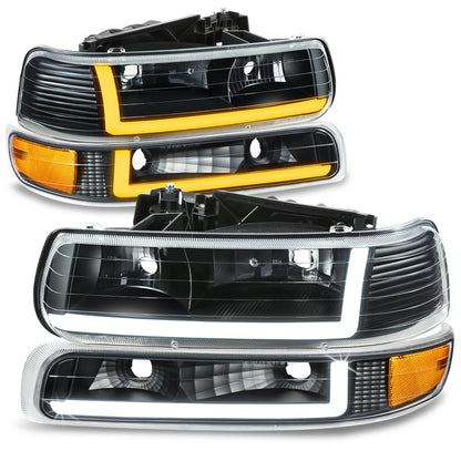 FAROS 99-02 CHEVY SILVERADO/AVALANCHE//WHITE HOOD, YELLOW REVERSE, BLACK BOTTOM WATER BURST FLASH GUIDE,4P