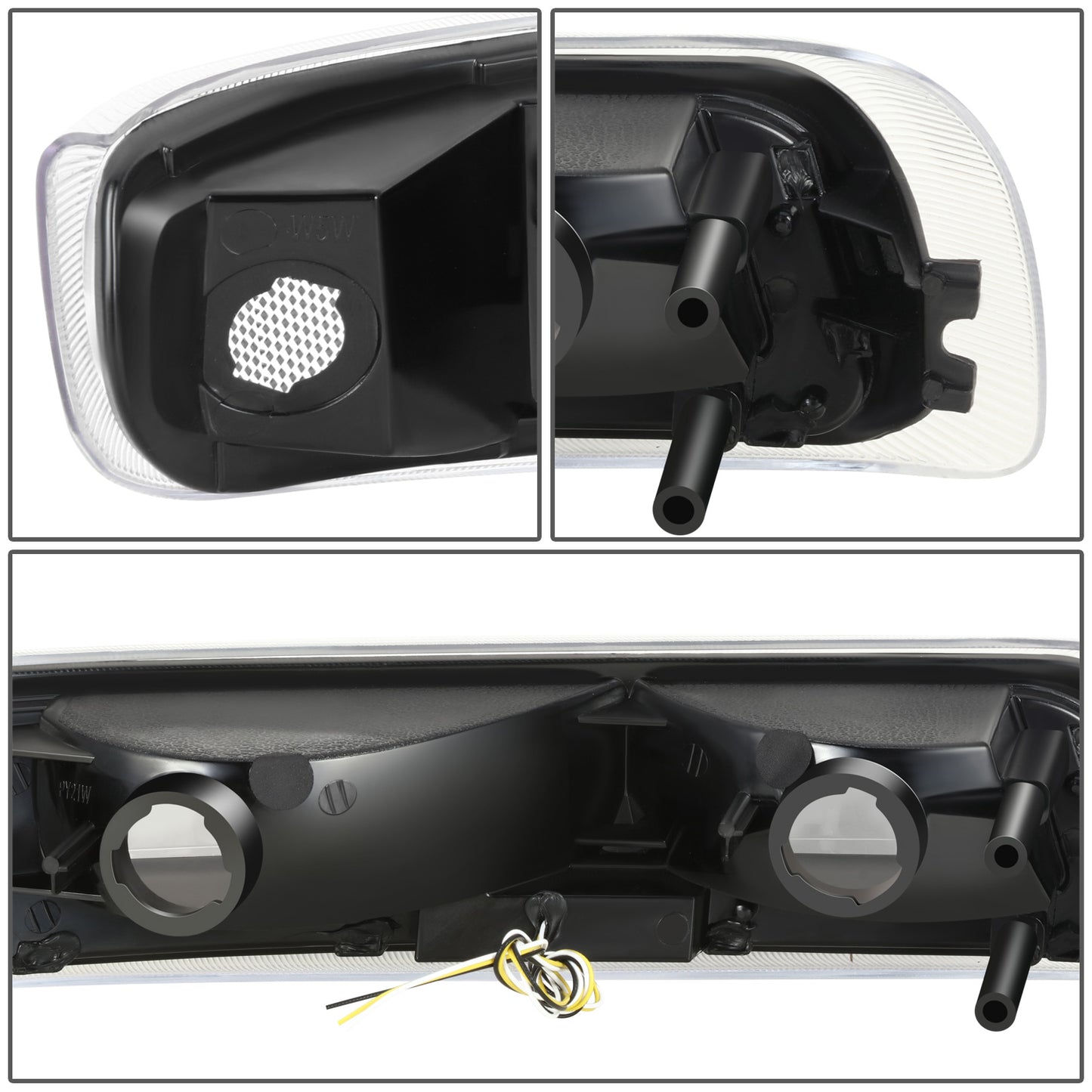 FAROS 99-02 CHEVY SILVERADO/AVALANCHE//WHITE HOOD, WHITE REVERSE, BLACK BOTTOM WATER BURST FLASH GUIDE,4P