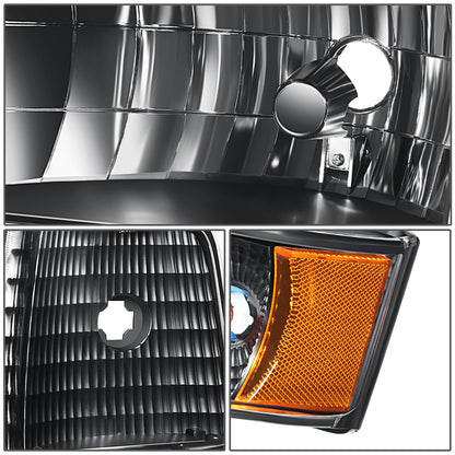 FAROS 92-96 BRONCO F150 F250 F350//WHITE HOOD, YELLOW, BLACK, WATER FLASH GUIDE,6P