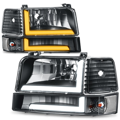 FAROS 92-96 BRONCO F150 F250 F350//WHITE HOOD, WHITE REVERSE, BLACK BASE, WATER FLASH GUIDE,6P