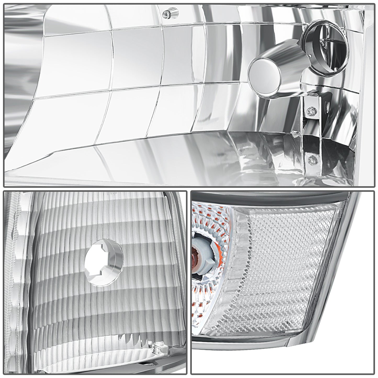 FAROS 92-96 BRONCO F150 F250 F350//WHITE HOOD, WHITE BACK, LIGHT BASE, WATER FLASH GUIDE,6P