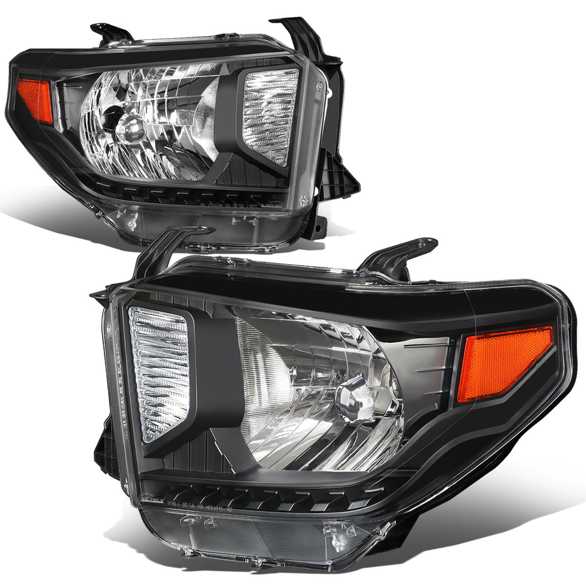 FAROS 14-18 TOYOTA TUNDRA - BLACK HOUSING / AMBER CORNER - H4 HIGH / LOW BEAM BULBS