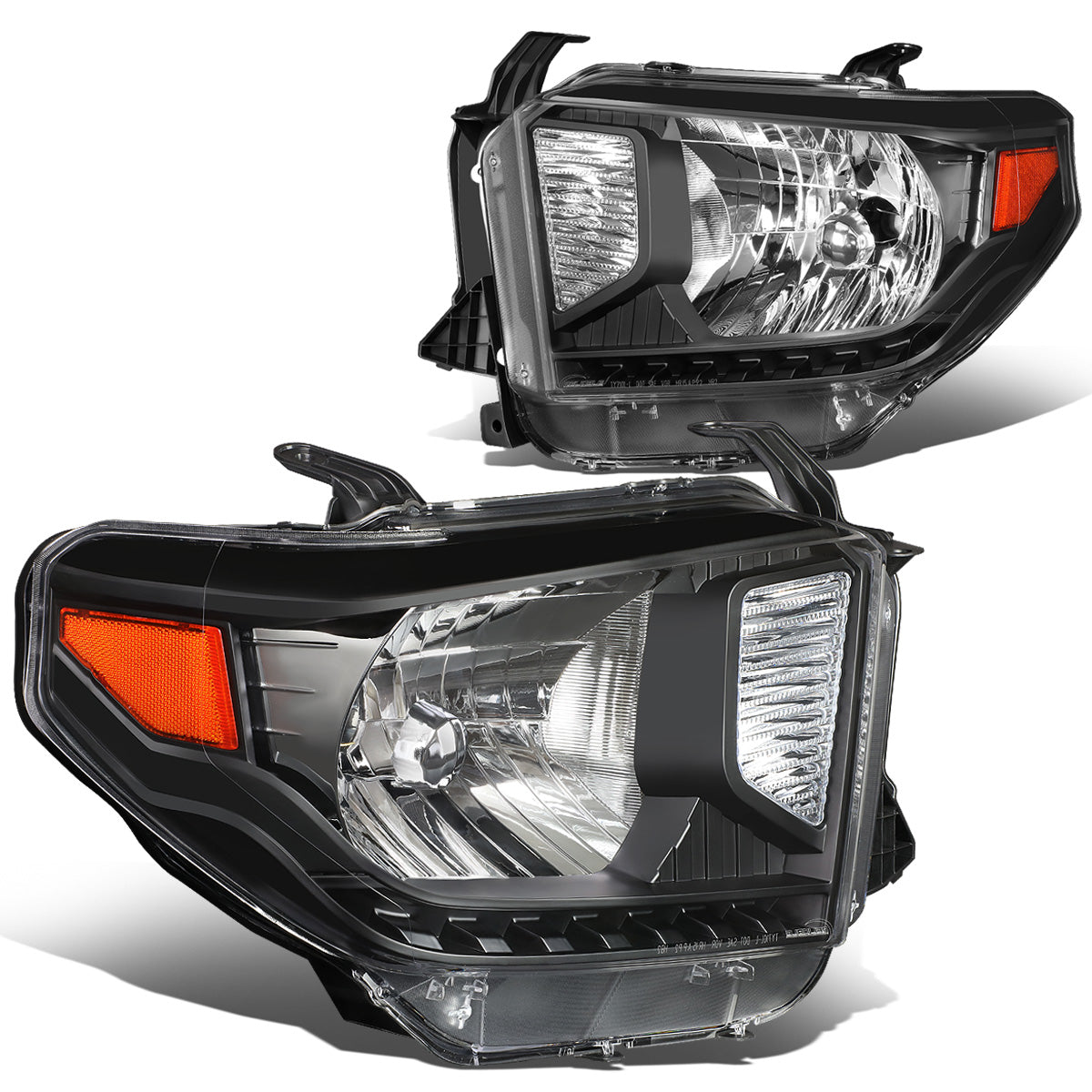 FAROS 14-18 TOYOTA TUNDRA - BLACK HOUSING / AMBER CORNER - H4 HIGH / LOW BEAM BULBS