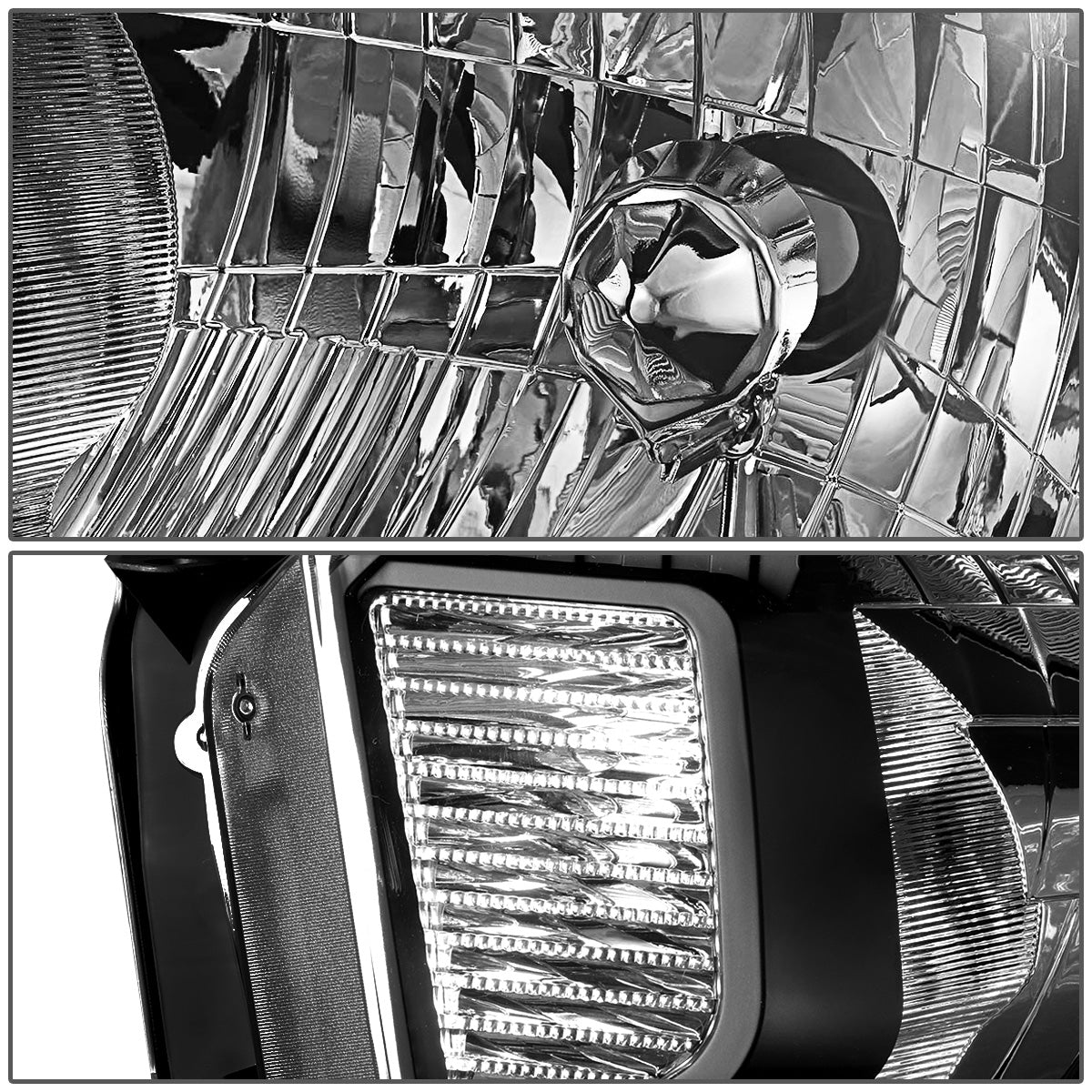 FAROS 14-18 TOYOTA TUNDRA - BLACK HOUSING / AMBER CORNER - H4 HIGH / LOW BEAM BULBS