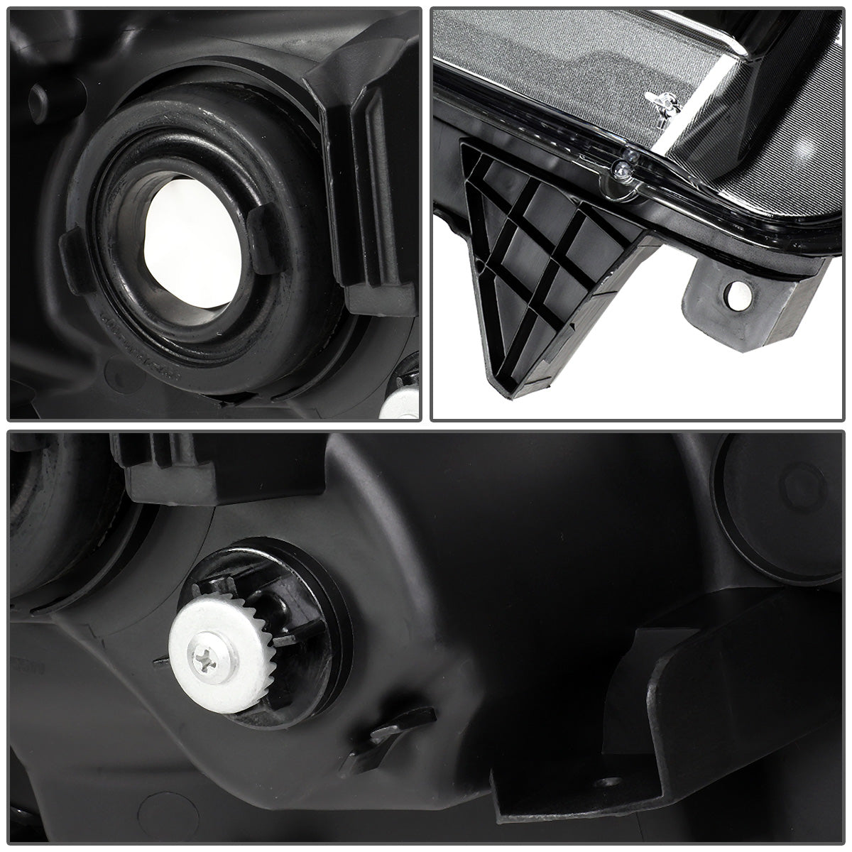 FAROS 14-18 TOYOTA TUNDRA - BLACK HOUSING / AMBER CORNER - H4 HIGH / LOW BEAM BULBS