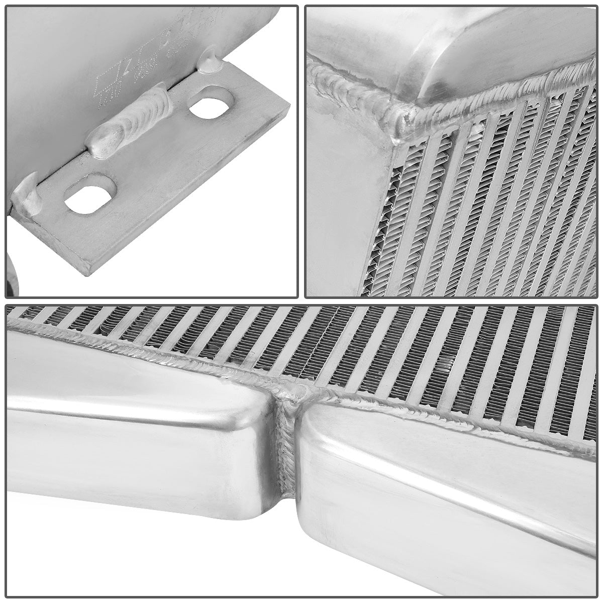 INTERCOOLER B\P - O: 27.5"X14.5"X3.5" - C: 24"X7"X3.5" - 07-14 CHEVY SILVERADO - SILVER