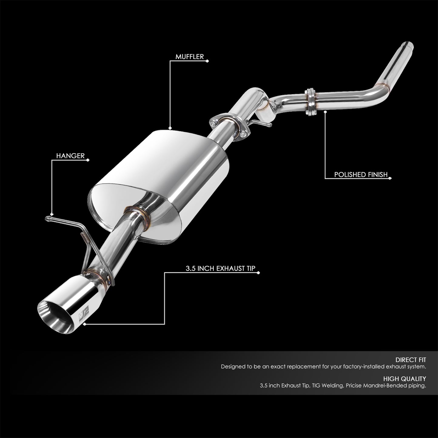 CATBACK CATBACK - STAINLESS STEEL - 06-10 VW BEETLE 2.5L I5