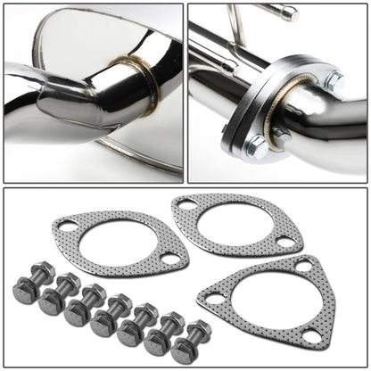 CATBACK CATBACK - STAINLESS STEEL - 03-05 HONDA CIVIC SI EP3 HATCHBACK - OEM STYLE - 4" ROLLED TIP