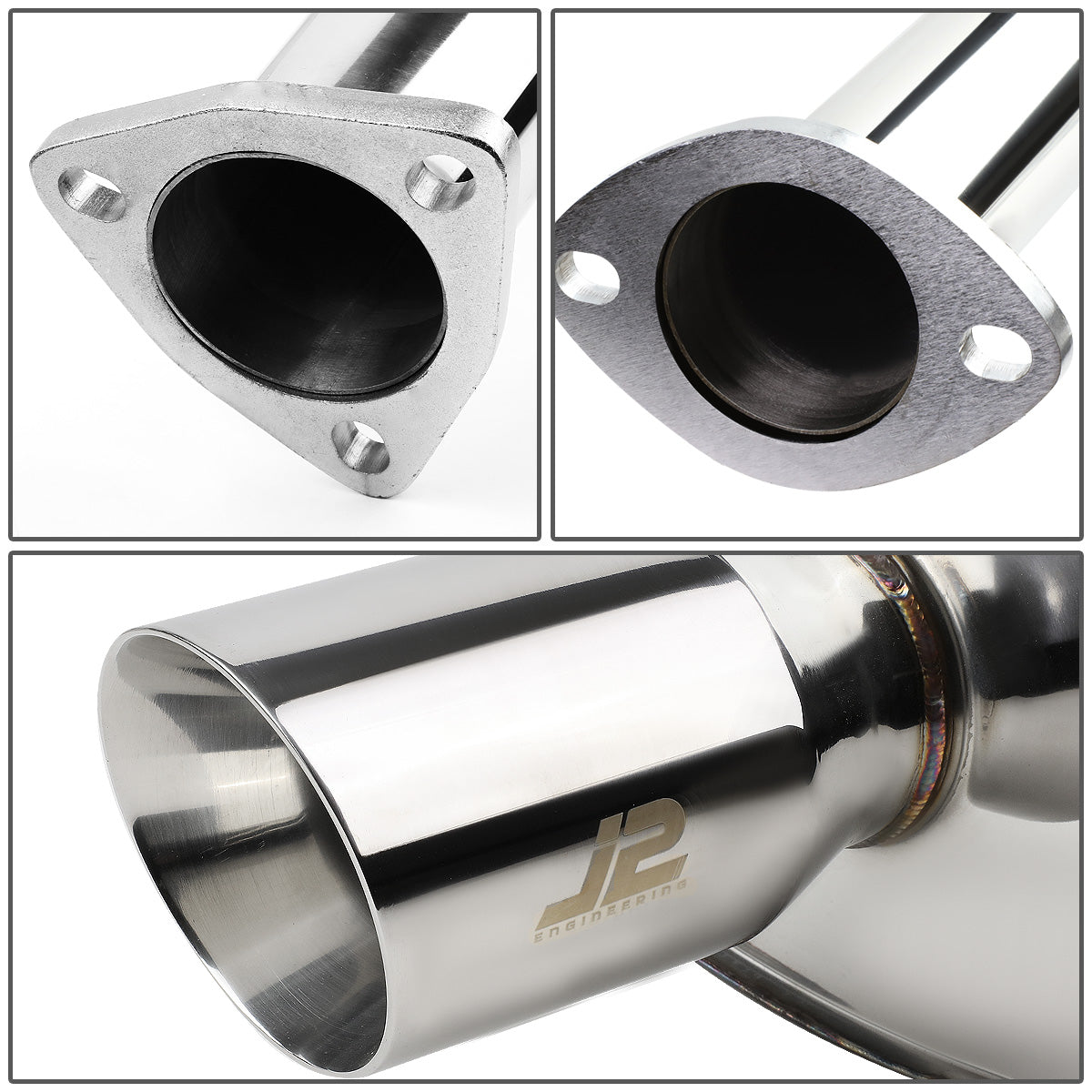 CATBACK CATBACK - STAINLESS STEEL - 01-05 HONDA CIVIC LX/DX/HX 1.7L SOHC - 3.5" ROUND TIP