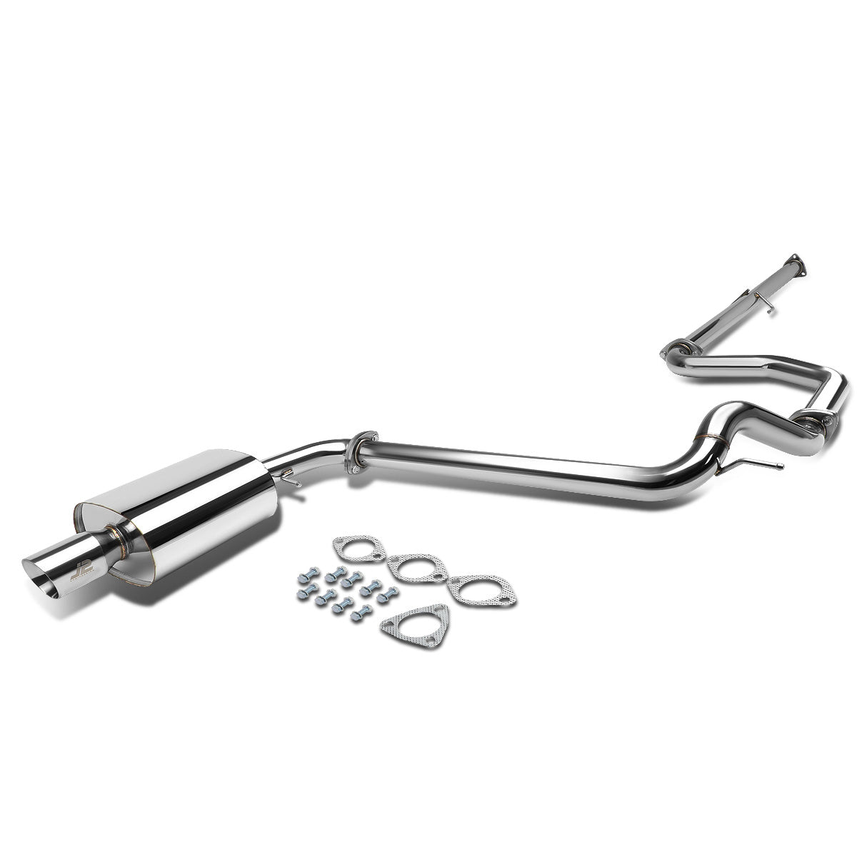 CATBACK CATBACK - STAINLESS STEEL - SINGLE ROLLED TIP - 88-91 HONDA CIVIC 4-DOOR