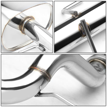 CATBACK CATBACK - STAINLESS STEEL - SINGLE ROLLED TIP - 88-91 HONDA CIVIC 4-DOOR