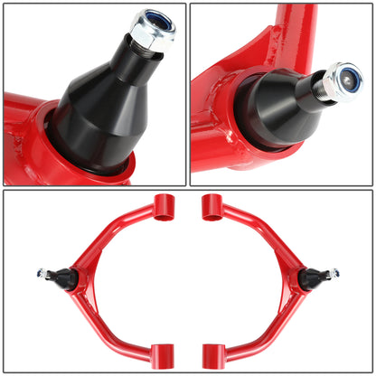 HORQUILLAS 11-19 CHEVOLET SILVERADO 2500HD 8-LUG / 11-19 GMC SIERRA 2500HD 3500HD 8-LUG - 2-4" LIFT FRONT UPPER CONTROL ARMS,RED+BLACK