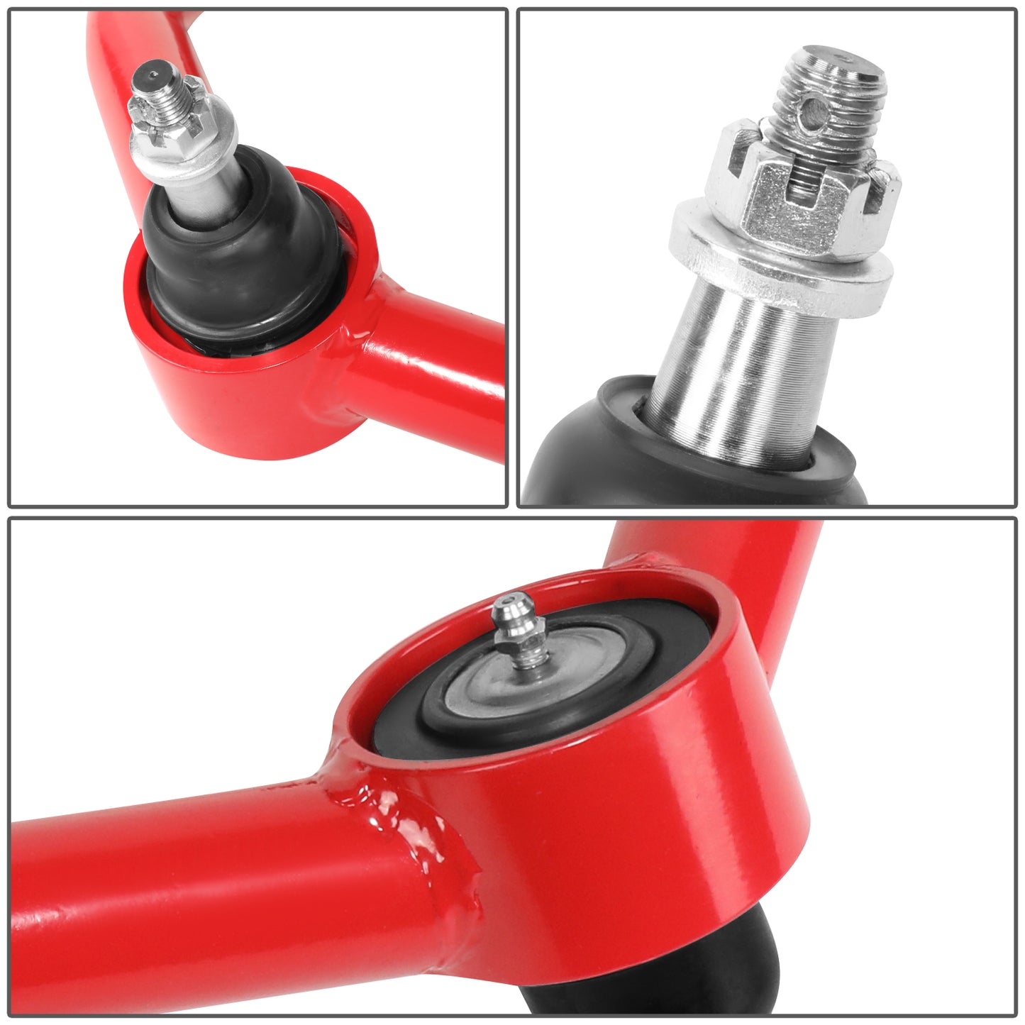 HORQUILLAS 09-18 RAM 1500 2WD FRONT UPPER CONTROL ARM BALL JOINT FOR 2-4" LIFT KIT,
RED+BLACK