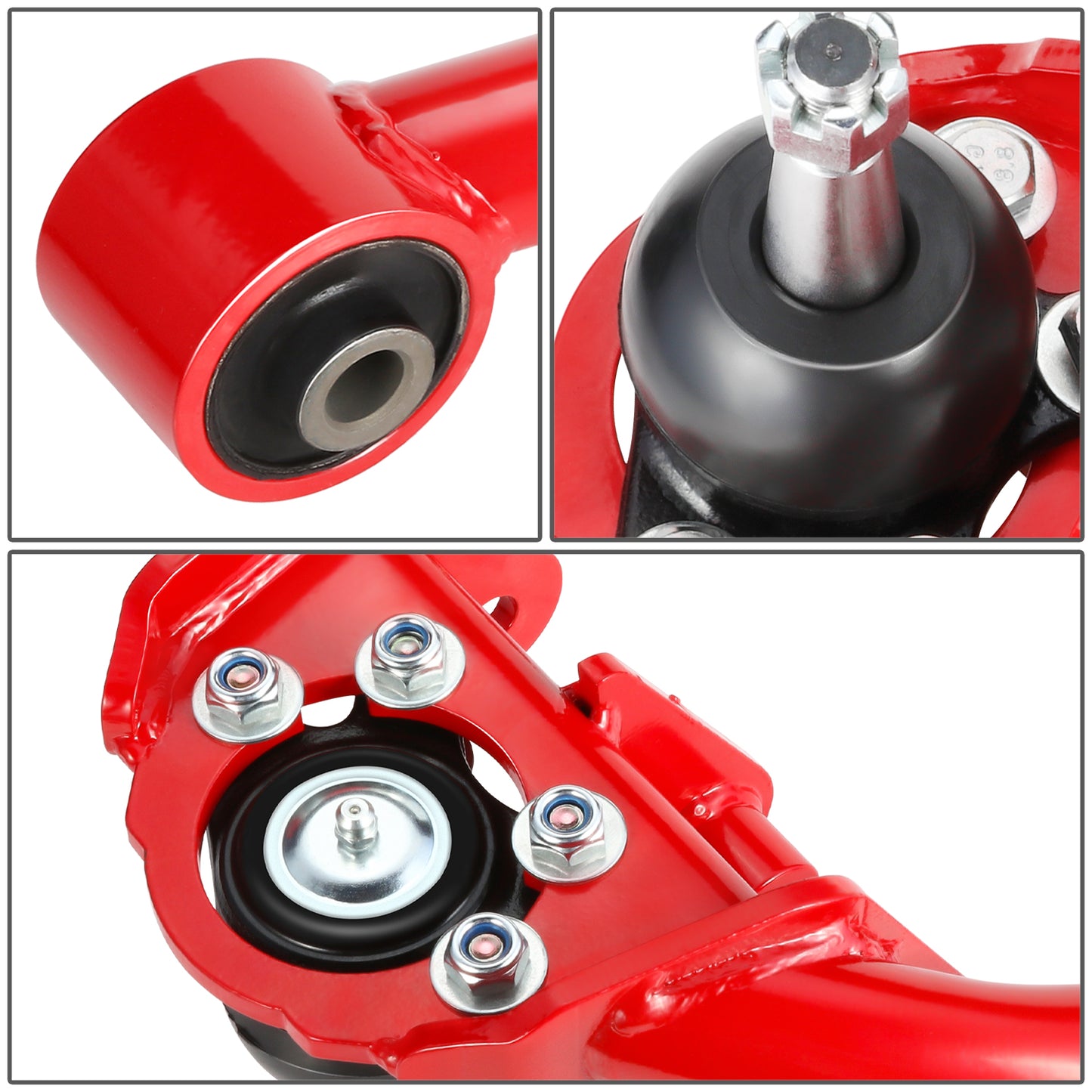 HORQUILLAS 99-06 SILVERADO SIERRA 1500 DUAL SHOCK MOUNT FRONT UPPER CONTROL ARM 2-4" LIFT,
RED+BLACK