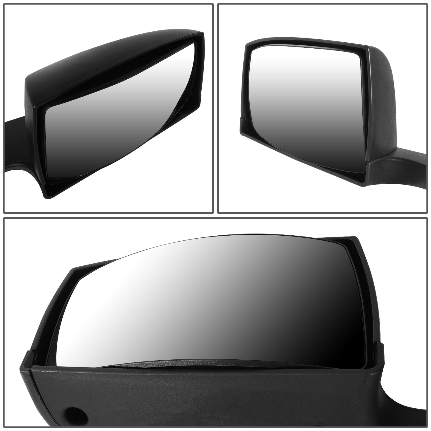 RETROVISOR HOOD MIRROR - 04-18 VOLVO VN SERIES - FITS MODELS W/ UNPOWERED / UNHEATED GLASS MIRRORS ONLY - MARKER / TURN SIGNAL LIGHTS NEED TO BE WIRED INTO EXISTING LIGHTING HARNESS - MANUAL - SEQUENTIAL LED - BLACK