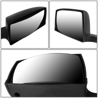 RETROVISOR HOOD MIRROR - 04-18 VOLVO VN SERIES - FITS MODELS W/ UNPOWERED / UNHEATED GLASS MIRRORS ONLY - MARKER / TURN SIGNAL LIGHTS NEED TO BE WIRED INTO EXISTING LIGHTING HARNESS - MANUAL - SEQUENTIAL LED - BLACK