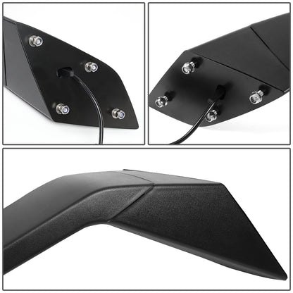 RETROVISOR HOOD MIRROR - 04-18 VOLVO VN SERIES - FITS MODELS W/ UNPOWERED / UNHEATED GLASS MIRRORS ONLY - MARKER / TURN SIGNAL LIGHTS NEED TO BE WIRED INTO EXISTING LIGHTING HARNESS - MANUAL - SEQUENTIAL LED - BLACK