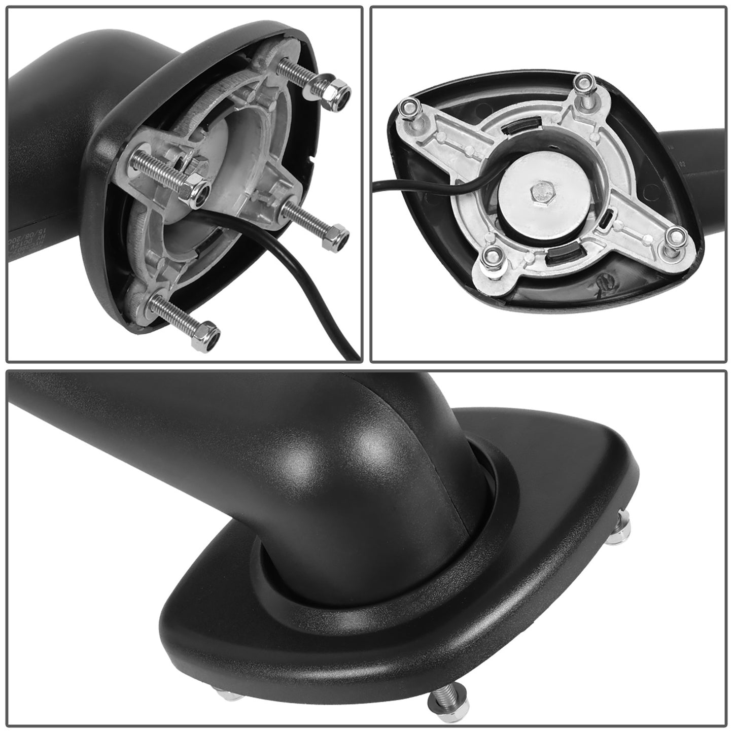 RETROVISOR HOOD MIRROR - 08-17 FREIGHTLINER CASCADIA - MARKER/ TURN SIGNAL LIGHTS NEED TO BE WIRED INTO EXISTING LIGHTING HARNESS - MANUAL - AMBER CHASING LED SIGNAL BAR PATTERN - CHROME