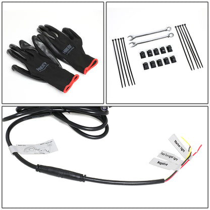 RETROVISOR HOOD MIRROR - 11-21 KENWORTH T680 / 13-21 PETERBILT 579 / 11-18 PETERBILT 587 - MARKER/ TURN SIGNAL LIGHTS NEED TO BE WIRED INTO EXISTING LIGHTING HARNESS - MANUAL - AMBER CHASING LED L-PATTERN - CHROME