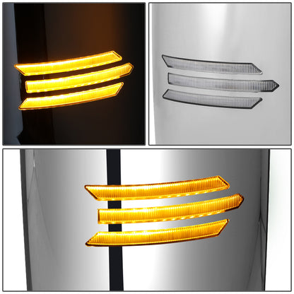 RETROVISOR MIRROR - HINO - LED TURN SIGNAL - 24V - BIG - LEFT OR RIGHT - CHROME