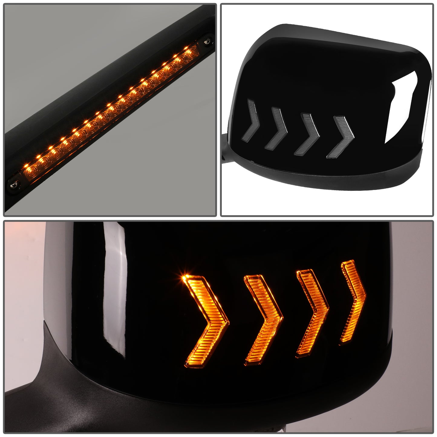 RETROVISOR HOOD MIRROR - 18-22 INTERNATIONAL HARVESTER MV MV607 / 18-22 INTERNATIONAL HARVESTER RH613 / 18-22 INTERNATIONAL HARVESTER HV HV507 HV513 HV607 HV613 / 18-22 INTERNATIONAL HARVESTER LT LT625 - MARKER & TURN SIGNAL LIGHTS NEED TO BE WIRED INTO