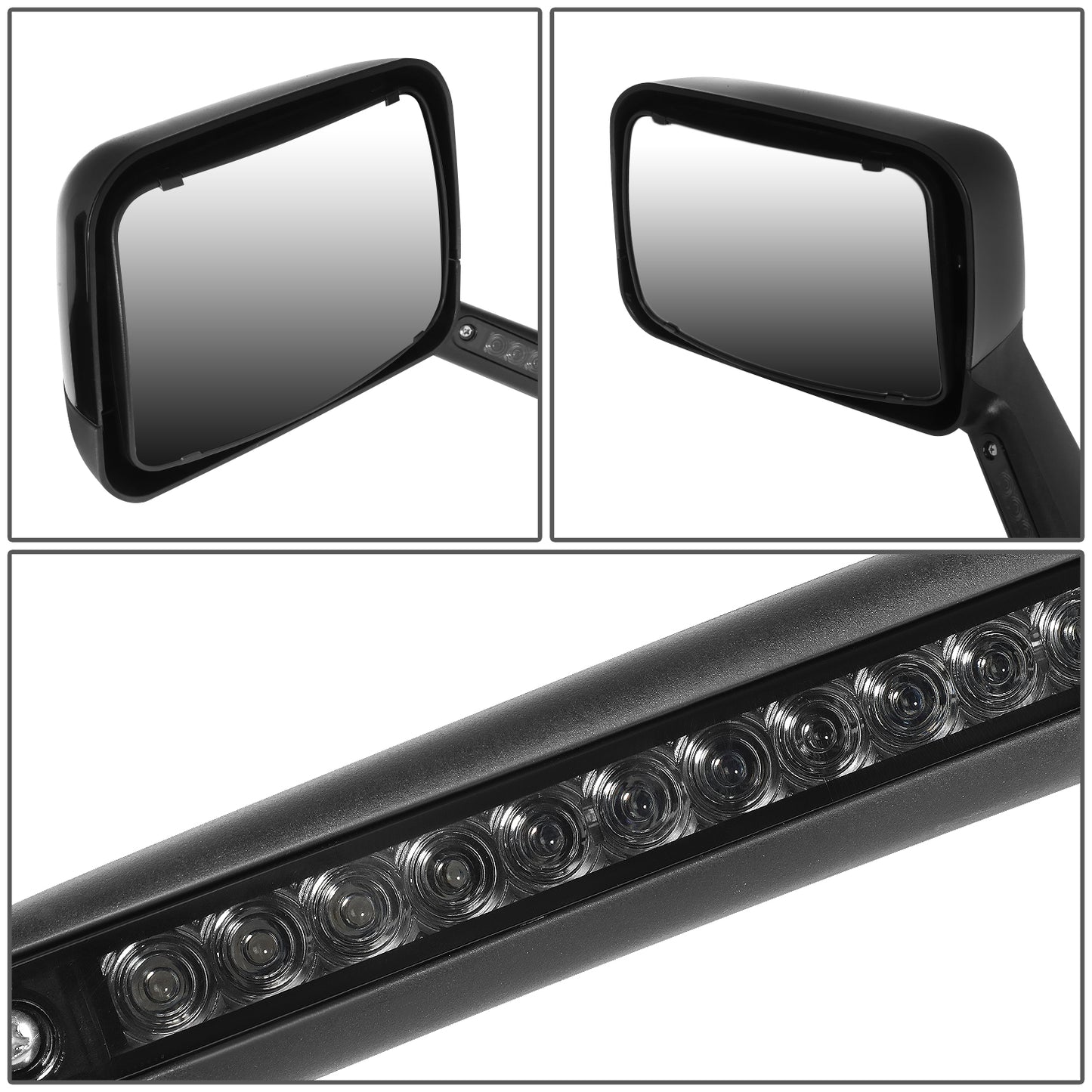 RETROVISOR HOOD MIRROR - 18-22 INTERNATIONAL HARVESTER MV MV607 / 18-22 INTERNATIONAL HARVESTER RH613 / 18-22 INTERNATIONAL HARVESTER HV HV507 HV513 HV607 HV613 / 18-22 INTERNATIONAL HARVESTER LT LT625 - MARKER & TURN SIGNAL LIGHTS NEED TO BE WIRED INTO