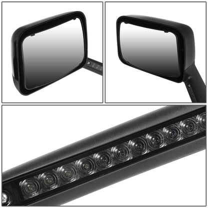 RETROVISOR HOOD MIRROR - 18-22 INTERNATIONAL HARVESTER MV MV607 / 18-22 INTERNATIONAL HARVESTER RH613 / 18-22 INTERNATIONAL HARVESTER HV HV507 HV513 HV607 HV613 / 18-22 INTERNATIONAL HARVESTER LT LT625 - MARKER & TURN SIGNAL LIGHTS NEED TO BE WIRED INTO