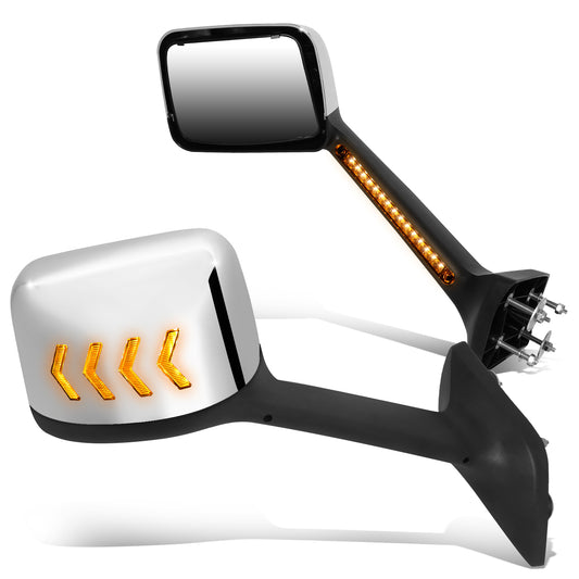 RETROVISOR HOOD MIRROR - 18-22 INTERNATIONAL HARVESTER MV MV607 / 18-22 INTERNATIONAL HARVESTER RH613 / 18-22 INTERNATIONAL HARVESTER HV HV507 HV513 HV607 HV613 / 18-22 INTERNATIONAL HARVESTER LT LT625 - MARKER & TURN SIGNAL LIGHTS NEED TO BE WIRED INTO