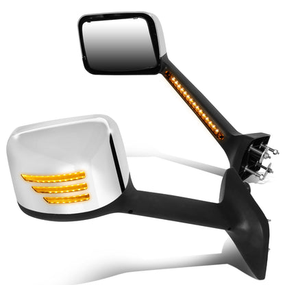 RETROVISOR HOOD MIRROR - 18-22 INTERNATIONAL HARVESTER MV MV607 / 18-22 INTERNATIONAL HARVESTER RH613 / 18-22 INTERNATIONAL HARVESTER HV HV507 HV513 HV607 HV613 / 18-22 INTERNATIONAL HARVESTER LT LT625 - MARKER & TURN SIGNAL LIGHTS NEED TO BE WIRED INTO