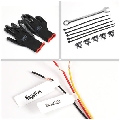 RETROVISOR HOOD MIRROR - 18-21 VOLVO VNL, VNL 300, VNL 400, VNL 740, VNL 760, VNL 860 - MARKER & TURN SIGNAL LIGHTS NEED TO BE WIRED INTO EXISTING LIGHTING HARNESS - MANUAL - AMBER CHASING LED L-PATTERN - CHROME