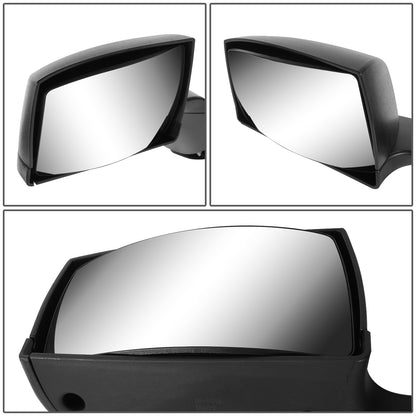 RETROVISOR HOOD MIRROR - 18-21 VOLVO VNL, VNL 300, VNL 400, VNL 740, VNL 760, VNL 860 - MARKER & TURN SIGNAL LIGHTS NEED TO BE WIRED INTO EXISTING LIGHTING HARNESS - MANUAL - AMBER CHASING LED ARROW-CHEVRON - BLACK